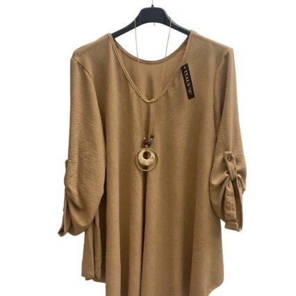 Tunique avec collier Camel