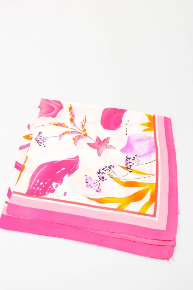 Foulard Fuchsia Fleurs