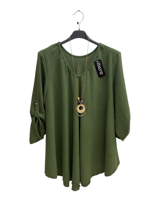 Tunique avec collier Kaki