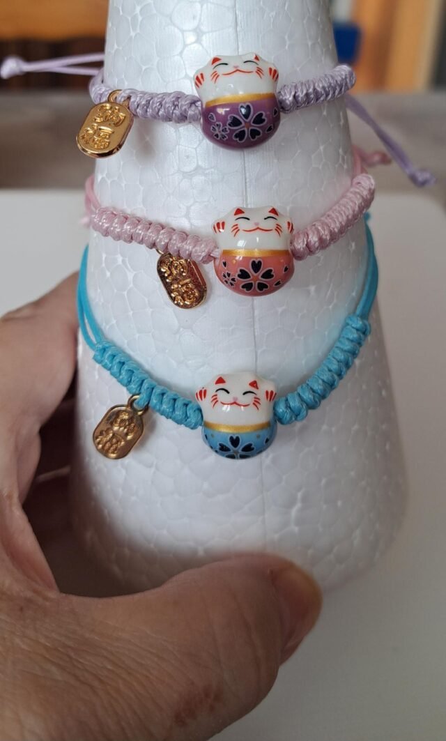 Bracelet porte bonheur Maneki réglable
